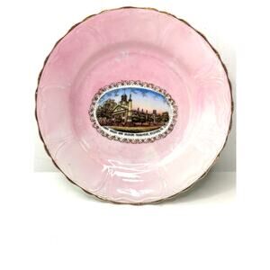 Antique Souvenir Plate Bedford PA Made in Germany Court House Soldiers Monument